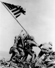 American flag raised on Mt. Suribachi,  Iwo Jima (click for larger picture)